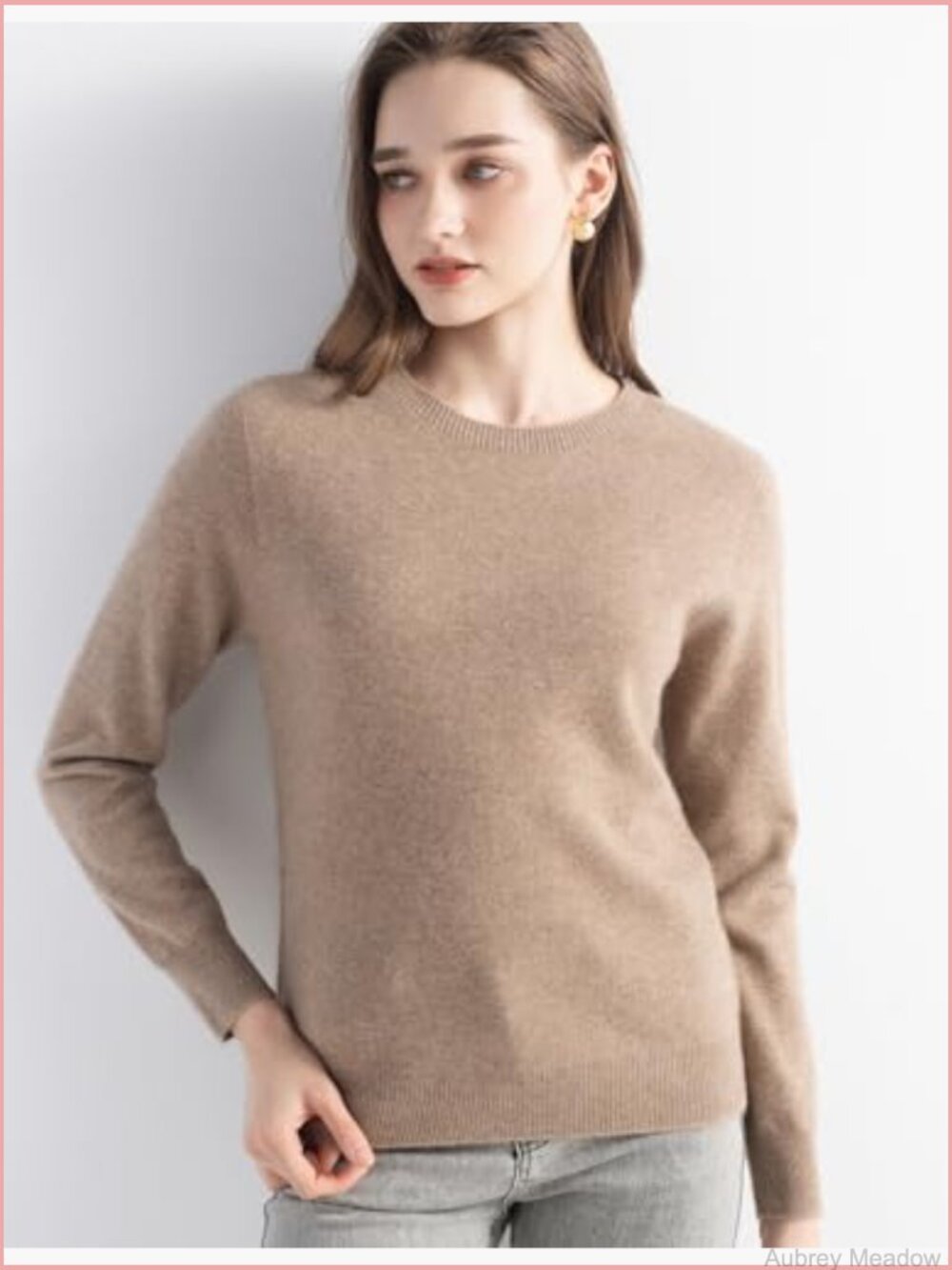 100% Pure Cashmere Crew Neck Long Sleeve Pullover Sweater - Picture 5 of 7